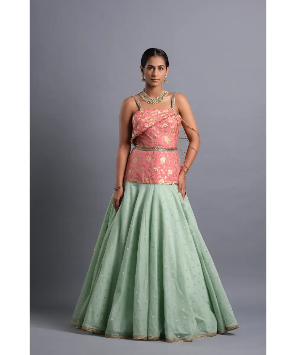 AASTHA SOOD - Silk Gown with Belt